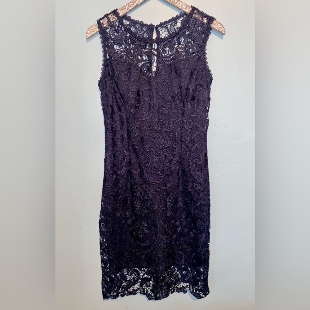 Soiéblu Navy lace sleeveless dress Large
